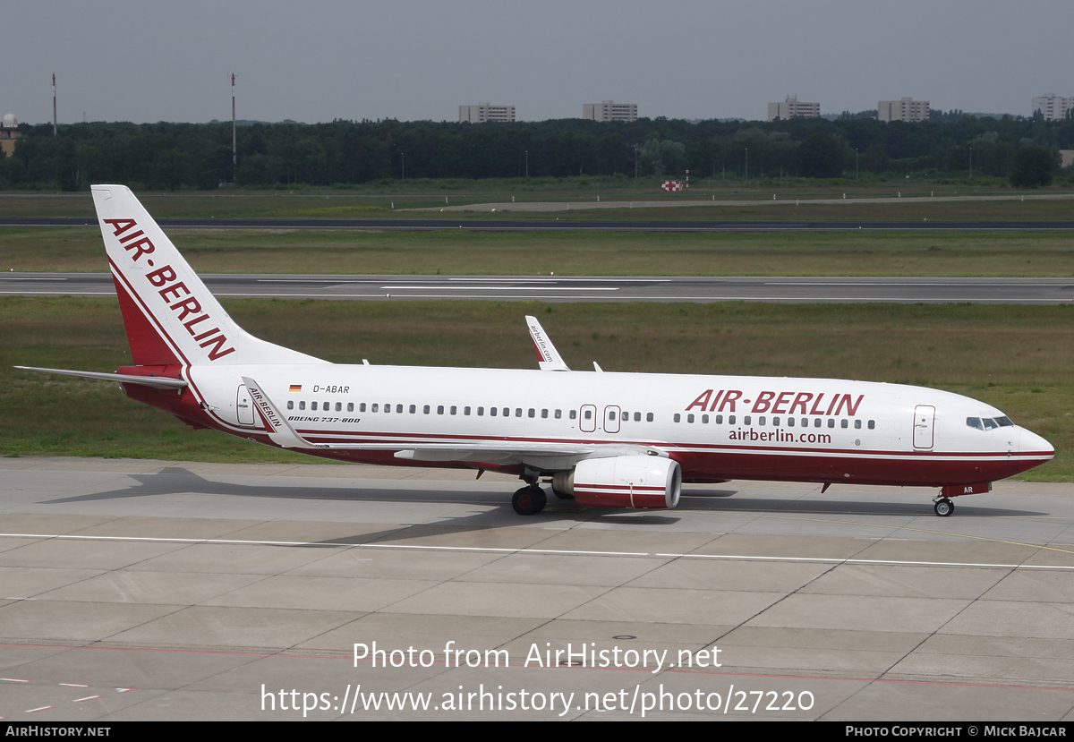 Aircraft Photo of D-ABAR | Boeing 737-86J | Air Berlin | AirHistory.net #27220