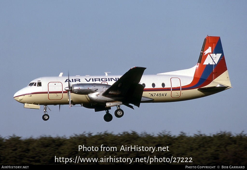 Aircraft Photo of N749AV | British Aerospace BAe-748 Srs2B/FAA | Air Virginia | AirHistory.net #27222