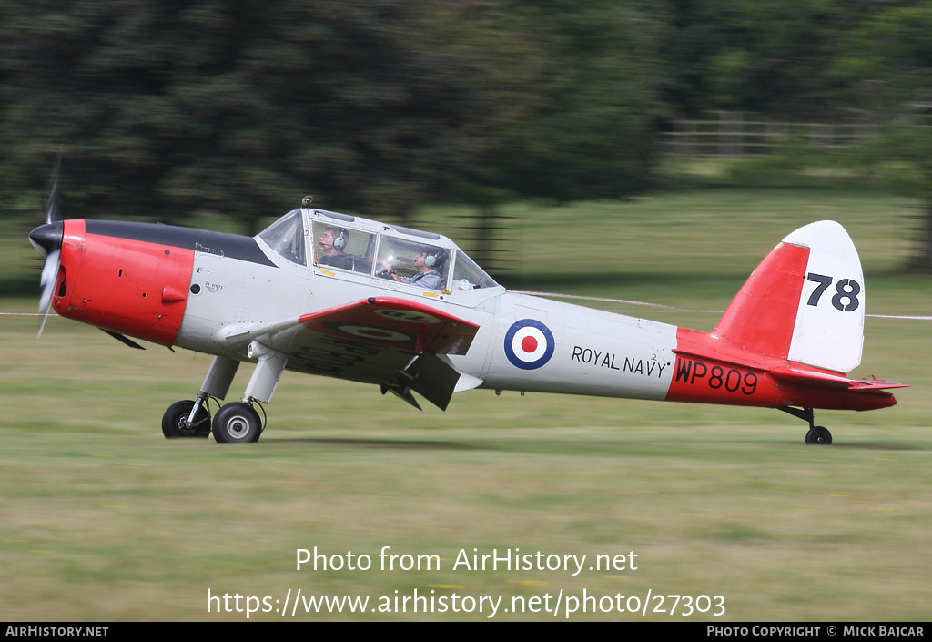 Aircraft Photo of G-BVTX / WP809 | De Havilland DHC-1 Chipmunk Mk22A | UK - Navy | AirHistory.net #27303