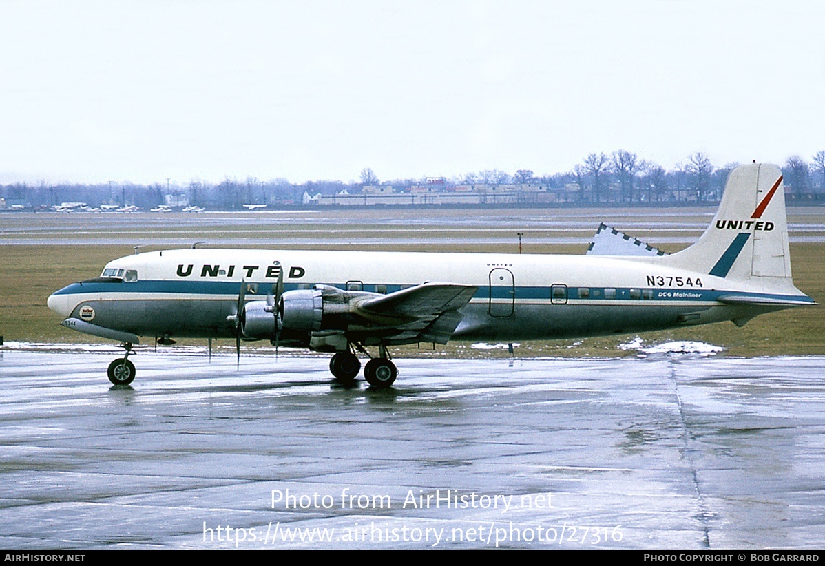 Aircraft Photo of N37544 | Douglas DC-6 | United Air Lines | AirHistory.net #27316