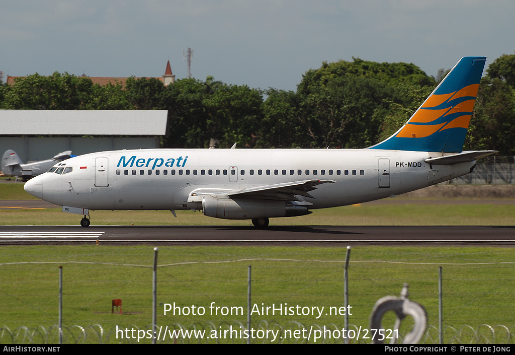 Aircraft Photo of PK-MDD | Boeing 737-2S3/Adv | Merpati Nusantara Airlines | AirHistory.net #27521