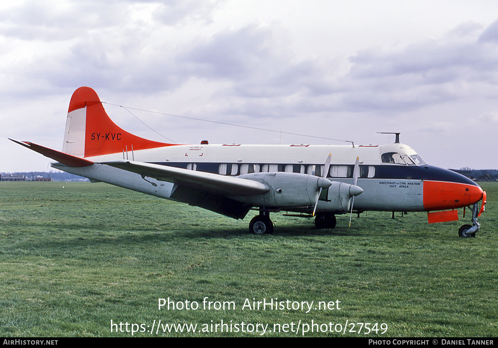 Aircraft Photo of 5Y-KVC | De Havilland D.H. 114 Heron 2E | Directorate of Civil Aviation - East Africa | AirHistory.net #27549