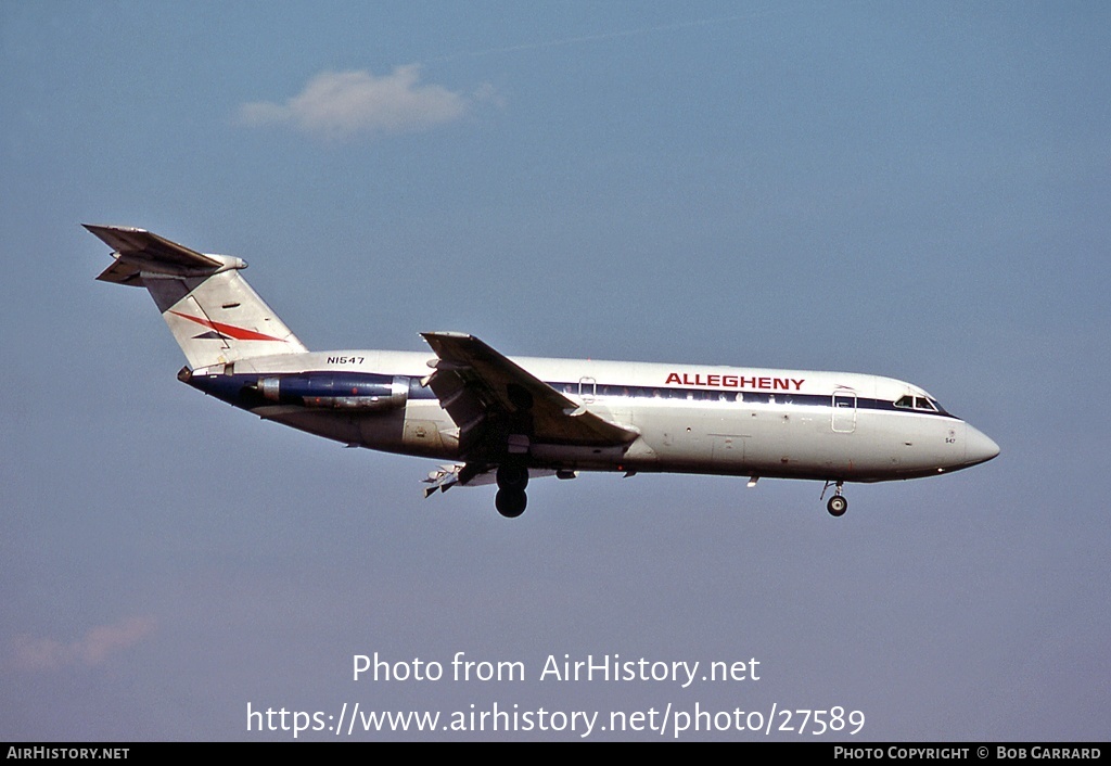 Aircraft Photo of N1547 | BAC 111-203AE One-Eleven | Allegheny Airlines | AirHistory.net #27589