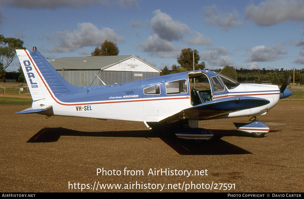 Aircraft Photo of VH-SEL | Piper PA-28-180 Cherokee Archer | Opal Air | AirHistory.net #27591