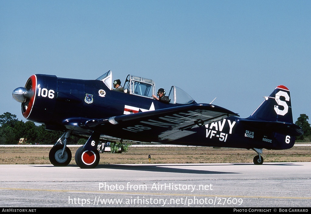 Aircraft Photo of N6601C / 52008 | North American AT-6F Texan | USA - Navy | AirHistory.net #27609