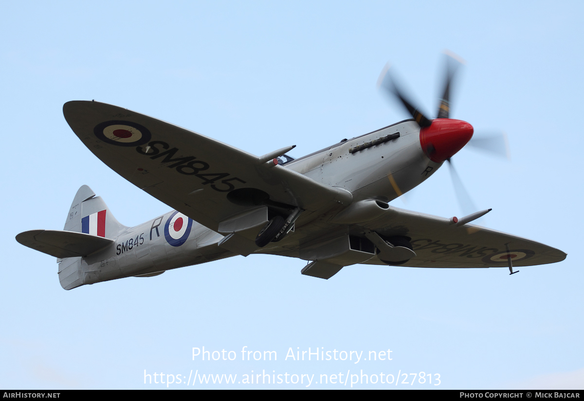 Aircraft Photo of G-BUOS / SM845 | Supermarine 394 Spitfire FR18E | UK - Air Force | AirHistory.net #27813