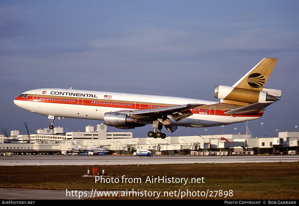 Aircraft Photo of N68044 | McDonnell Douglas DC-10-10 | Continental Airlines | AirHistory.net #27898