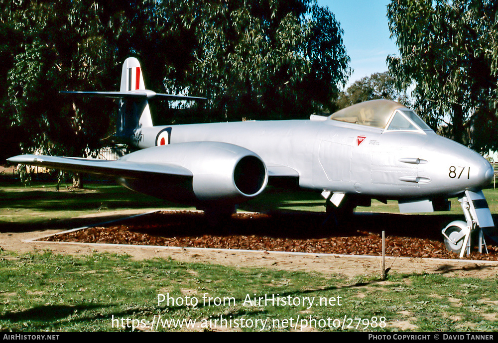 Aircraft Photo of A77-871 | Gloster Meteor F8 | Australia - Air Force | AirHistory.net #27988