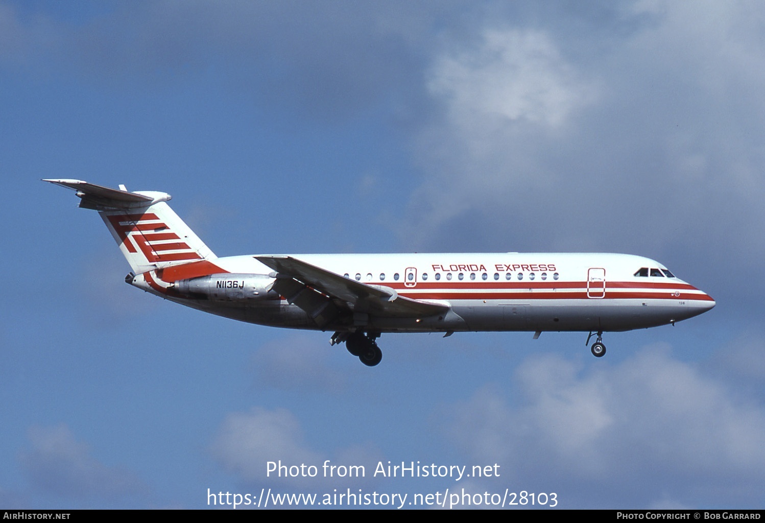 Aircraft Photo of N1136J | BAC 111-203AE One-Eleven | Florida Express | AirHistory.net #28103