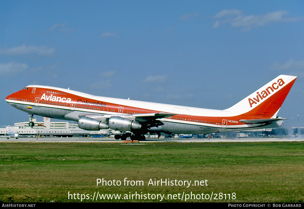 Aircraft Photo of HK-2910X | Boeing 747-283BM | Avianca | AirHistory.net #28118