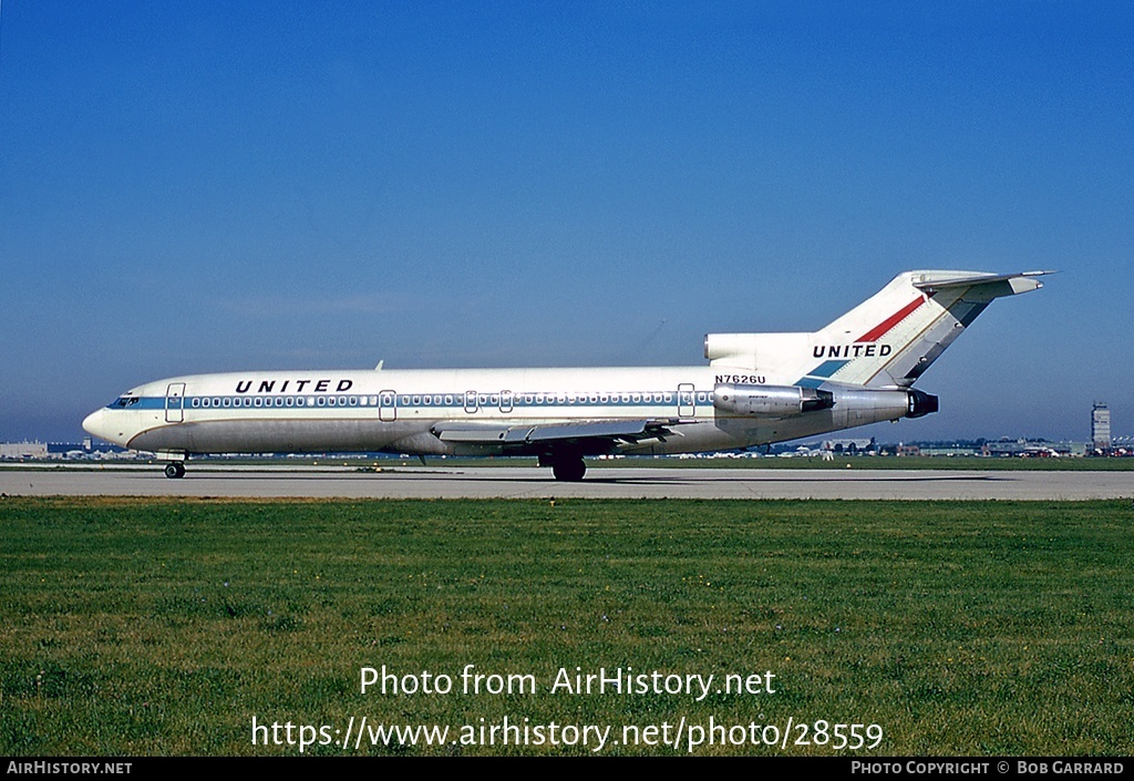 Aircraft Photo of N7626U | Boeing 727-222 | United Air Lines | AirHistory.net #28559