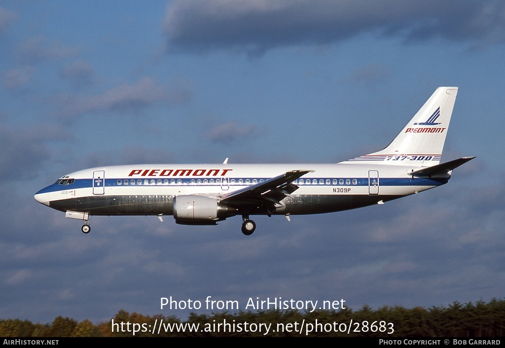 Aircraft Photo of N309P | Boeing 737-301 | Piedmont Airlines | AirHistory.net #28683