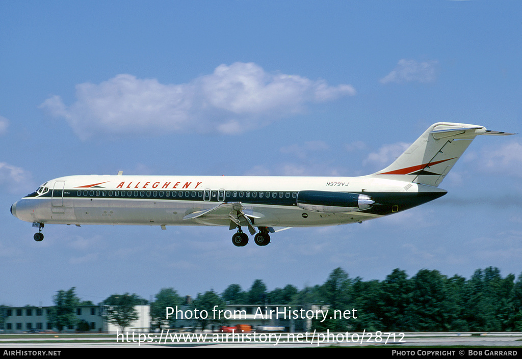 Aircraft Photo of N979VJ | McDonnell Douglas DC-9-31 | Allegheny Airlines | AirHistory.net #28712