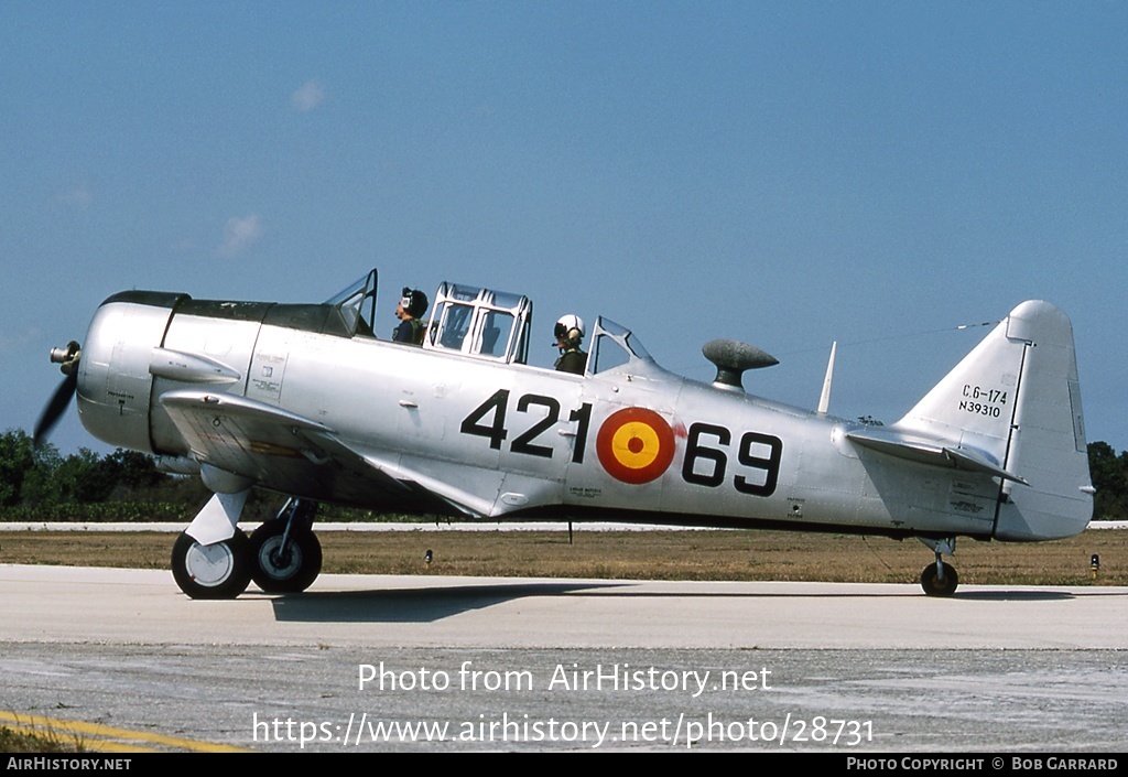 Aircraft Photo of N39310 / C6-174 | North American SNJ-5 Texan | Spain - Air Force | AirHistory.net #28731