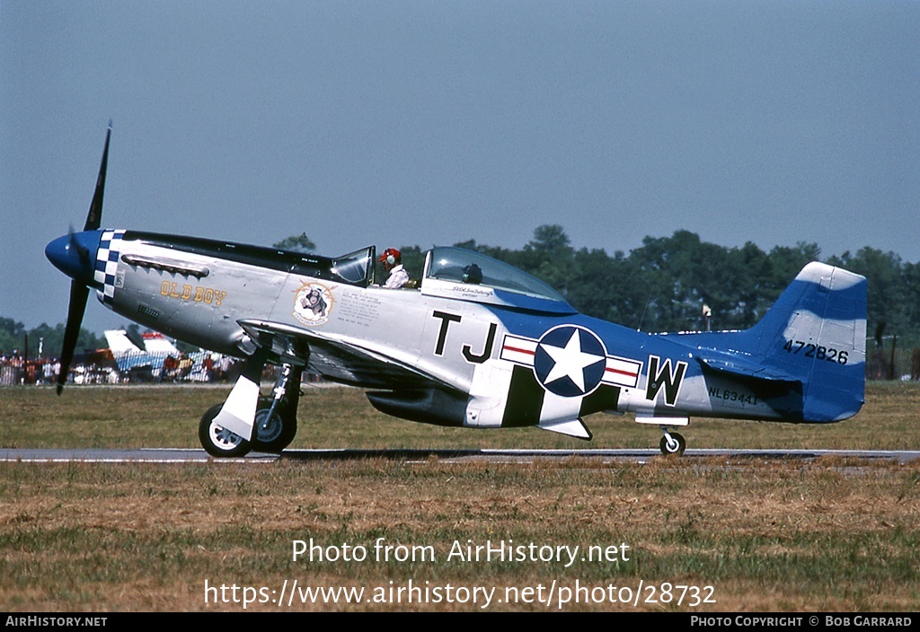 Aircraft Photo of N6344T / NL6344T / 472826 | North American P-51D Mustang | USA - Air Force | AirHistory.net #28732