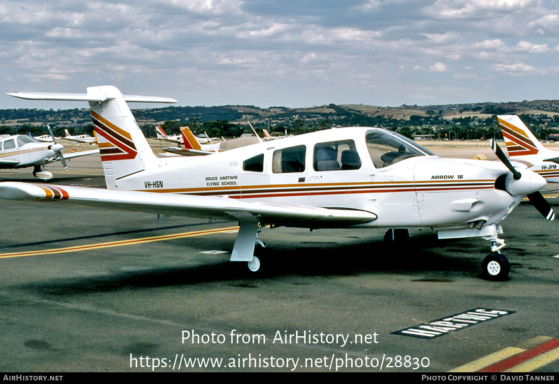 Aircraft Photo of VH-HSN | Piper PA-28RT-201 Arrow IV | Bruce Hartwig Flying School | AirHistory.net #28830