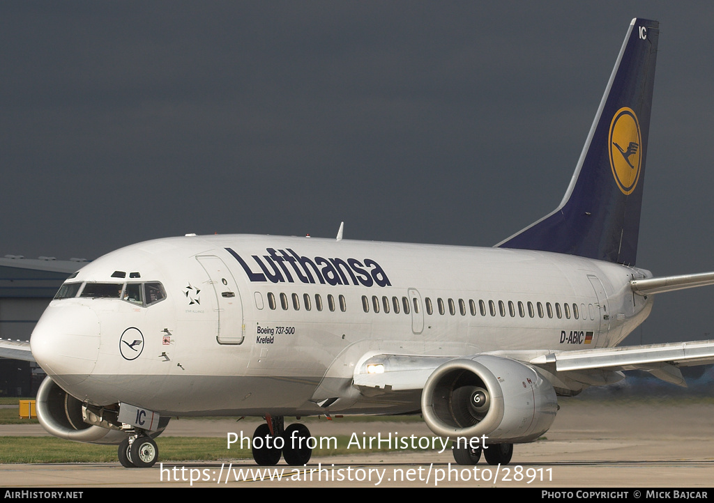 Aircraft Photo of D-ABIC | Boeing 737-530 | Lufthansa | AirHistory.net #28911