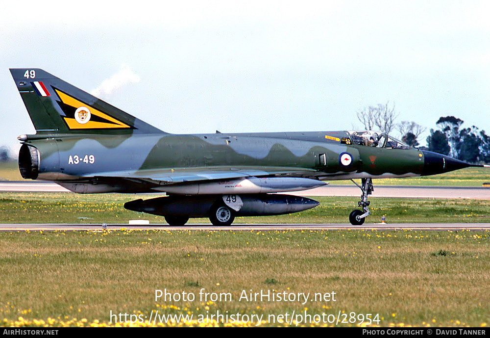 Aircraft Photo of A3-49 | Dassault Mirage IIIO(F/A) | Australia - Air Force | AirHistory.net #28954