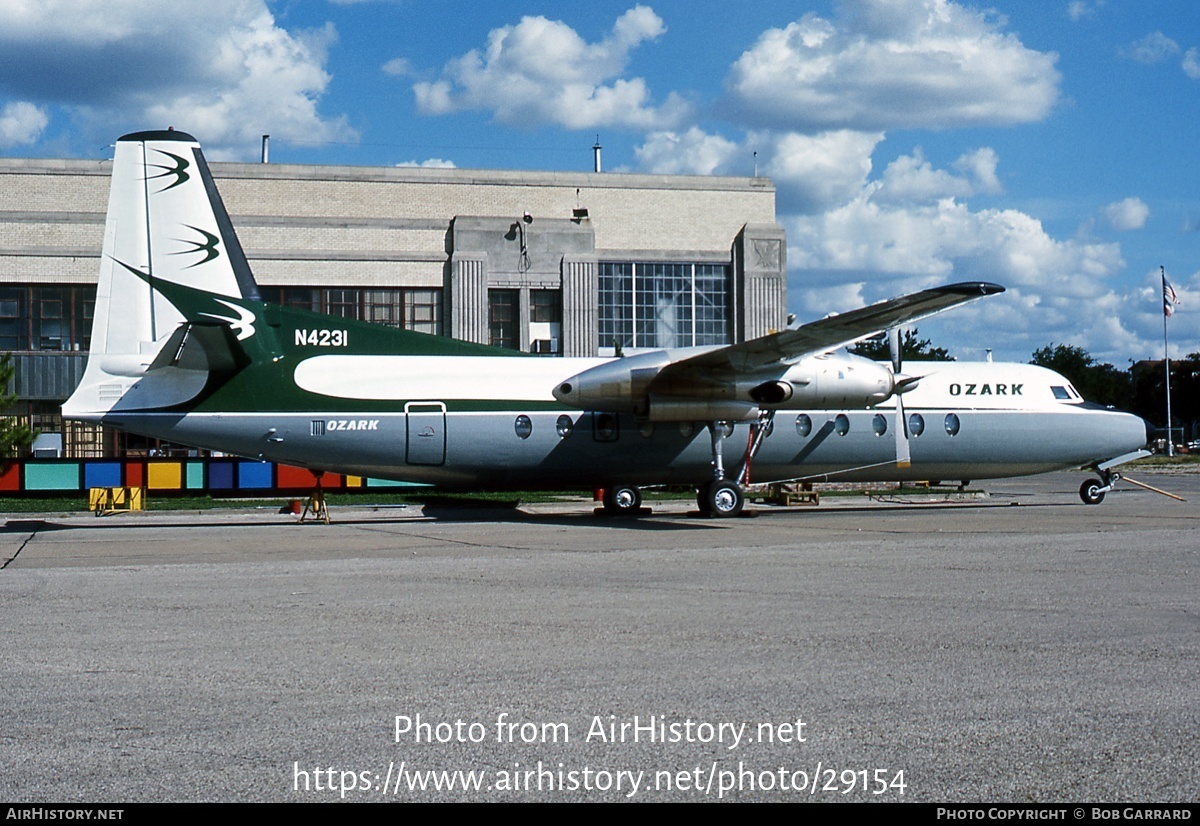 Aircraft Photo of N4231 | Fairchild Hiller FH-227B | Ozark Air Lines | AirHistory.net #29154