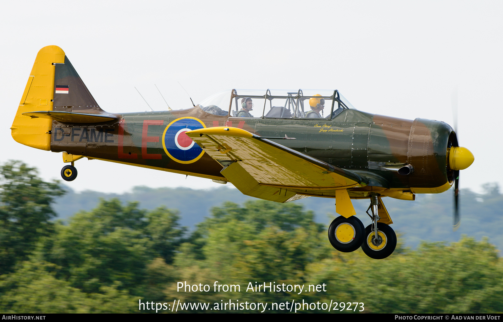 Aircraft Photo of D-FAME | North American T-6J Harvard Mk IV | UK - Air Force | AirHistory.net #29273