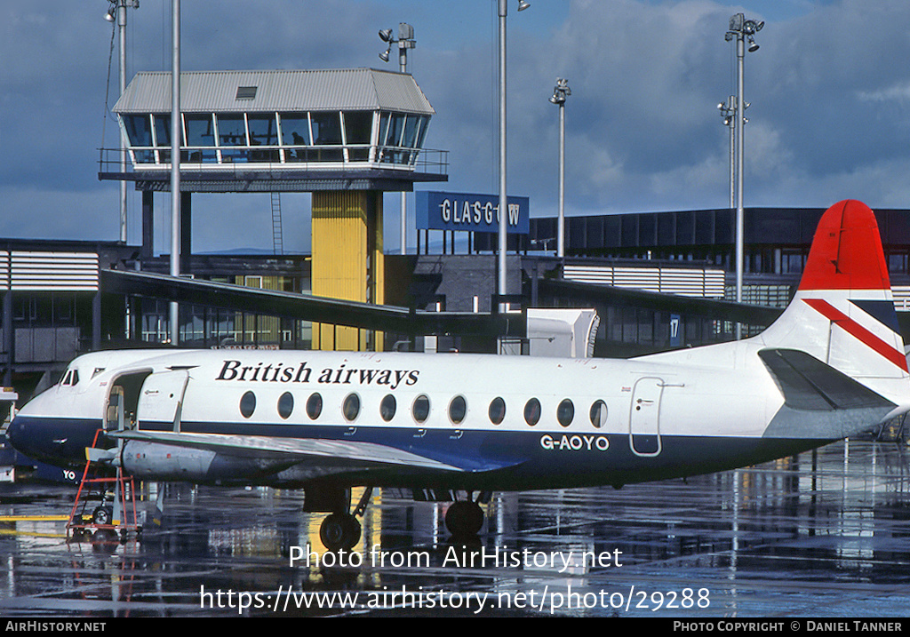 Aircraft Photo of G-AOYO | Vickers 806 Viscount | British Airways | AirHistory.net #29288