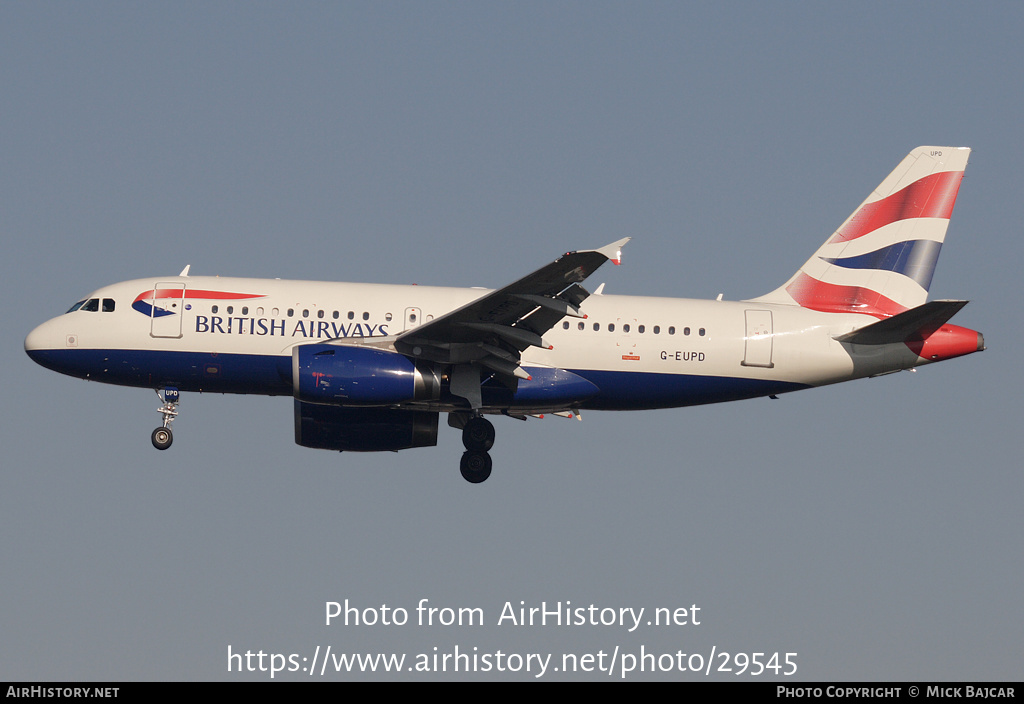 Aircraft Photo of G-EUPD | Airbus A319-131 | British Airways | AirHistory.net #29545