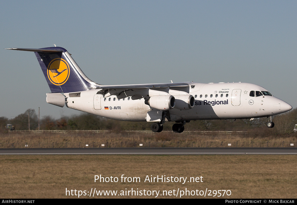 Aircraft Photo of D-AVRI | British Aerospace Avro 146-RJ85 | Lufthansa Regional | AirHistory.net #29570