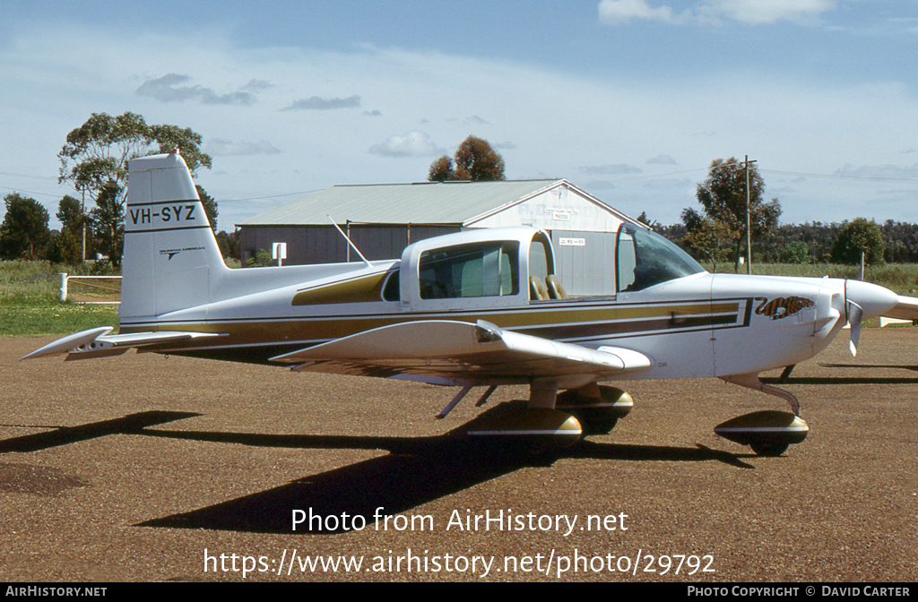 Aircraft Photo of VH-SYZ | Grumman American AA-5B Tiger | AirHistory.net #29792