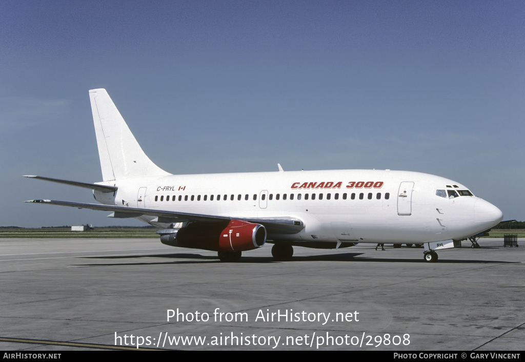 Aircraft Photo of C-FRYL | Boeing 737-2H4/Adv | Canada 3000 | AirHistory.net #29808