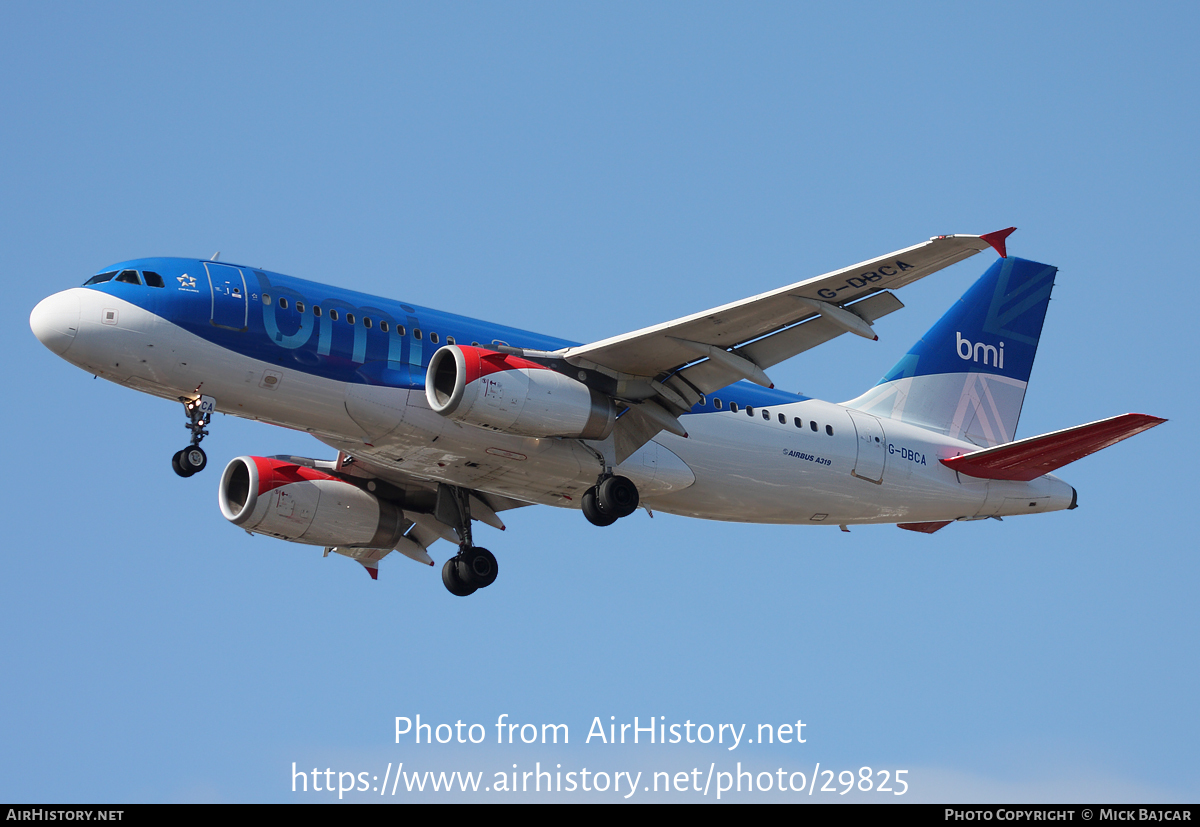 Aircraft Photo of G-DBCA | Airbus A319-131 | BMI - British Midland International | AirHistory.net #29825