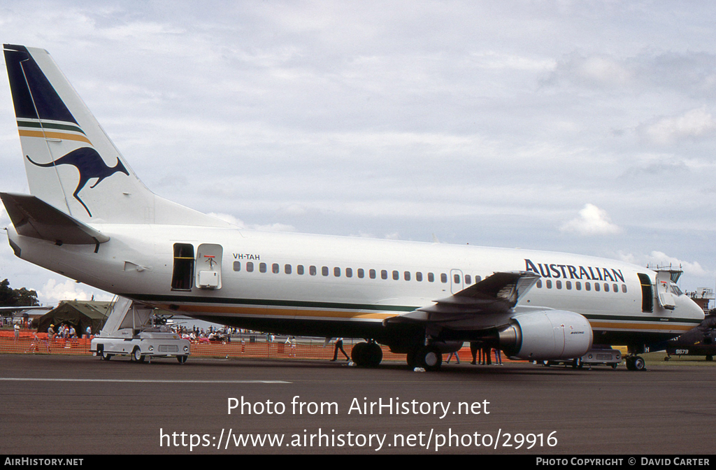 Aircraft Photo of VH-TAH | Boeing 737-376 | Australian Airlines | AirHistory.net #29916