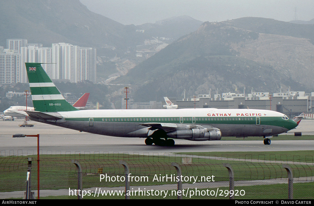 Aircraft Photo of VR-HGU | Boeing 707-351C | Cathay Pacific Airways | AirHistory.net #29920