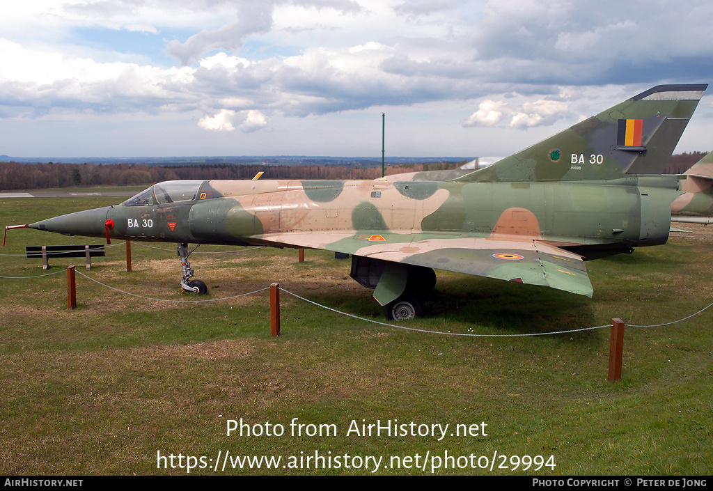 Aircraft Photo of BA30 | Dassault Mirage 5BA | Belgium - Air Force | AirHistory.net #29994