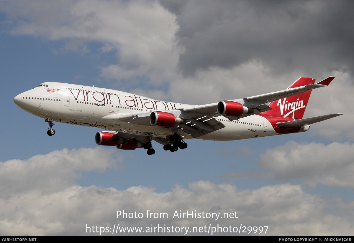 Aircraft Photo of G-VROC | Boeing 747-41R | Virgin Atlantic Airways | AirHistory.net #29997