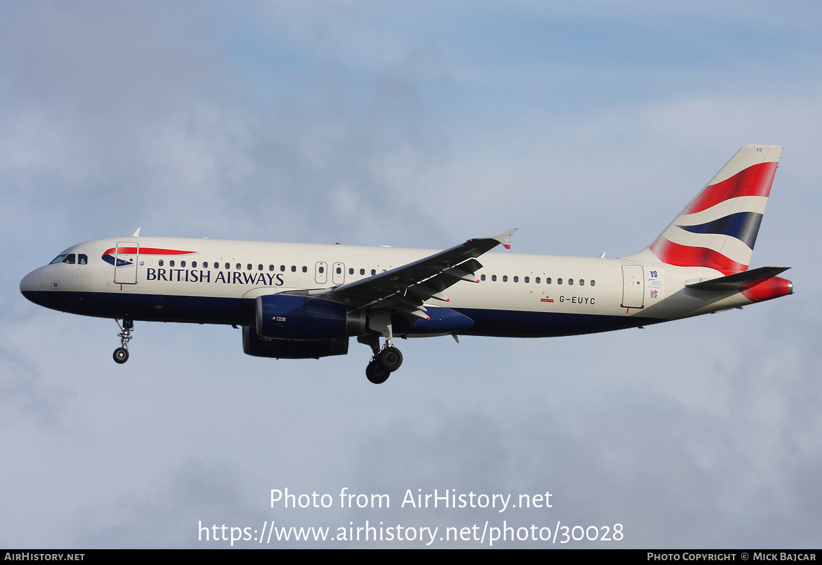 Aircraft Photo of G-EUYC | Airbus A320-232 | British Airways | AirHistory.net #30028