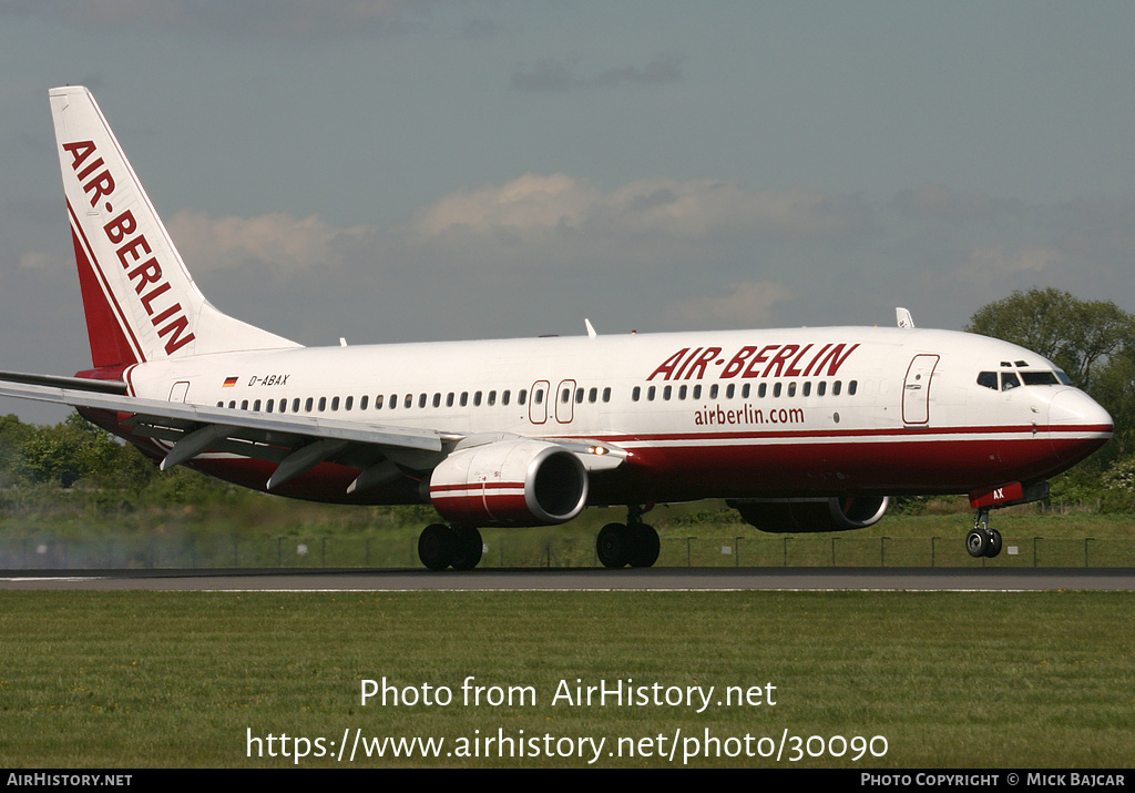 Aircraft Photo of D-ABAX | Boeing 737-86J | Air Berlin | AirHistory.net #30090