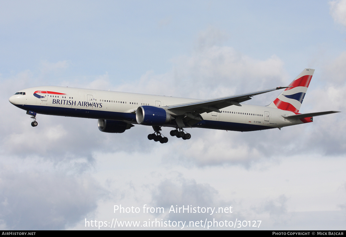 Aircraft Photo of G-STBB | Boeing 777-36N/ER | British Airways | AirHistory.net #30127