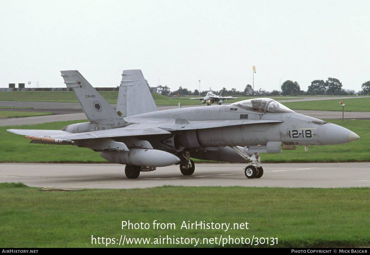 Aircraft Photo of C15-60 | McDonnell Douglas EF-18A Hornet | Spain - Air Force | AirHistory.net #30131