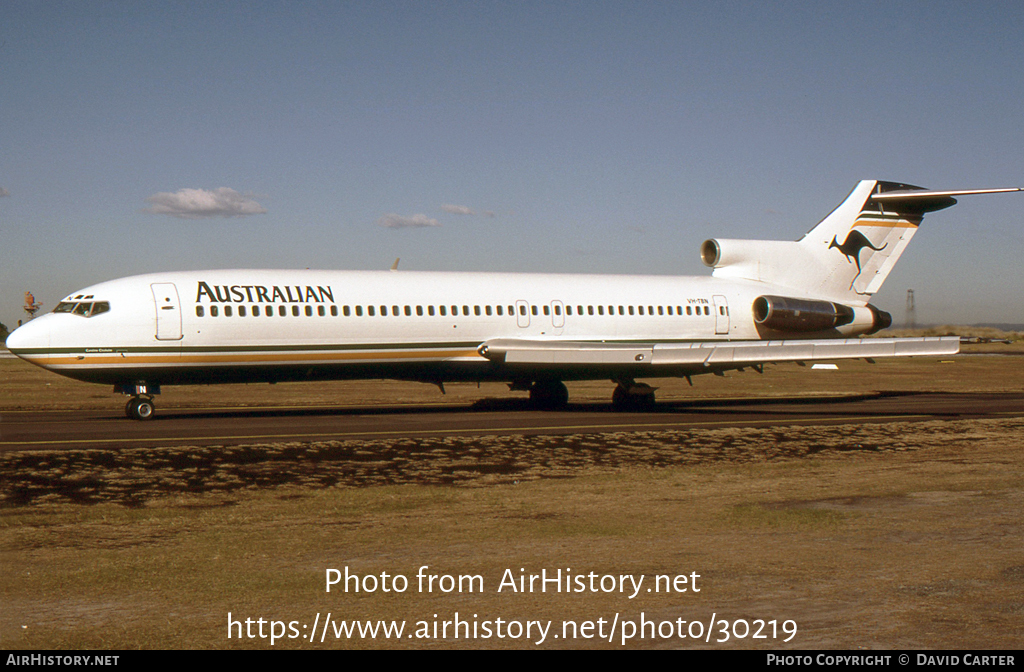 Aircraft Photo of VH-TBN | Boeing 727-276/Adv | Australian Airlines | AirHistory.net #30219