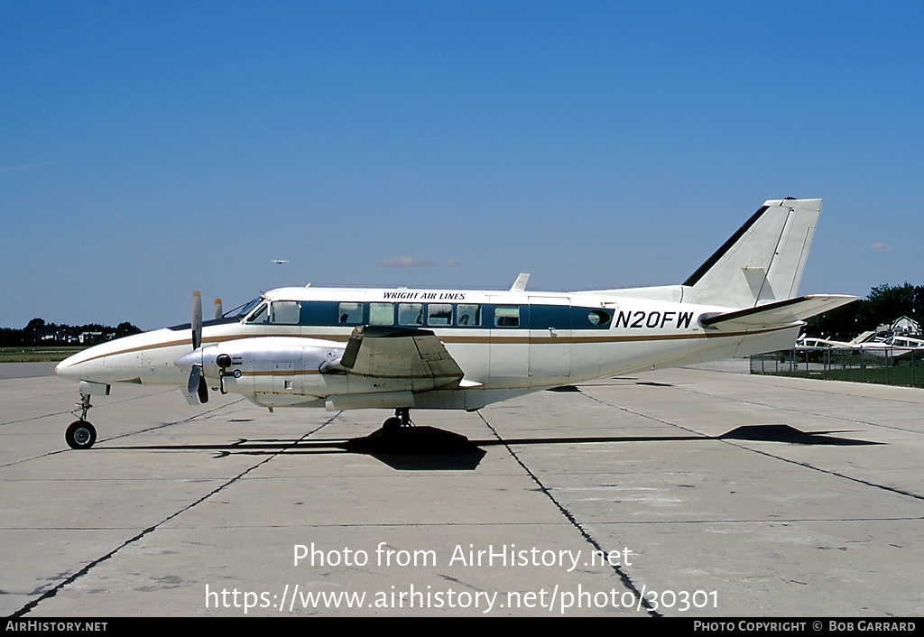 Aircraft Photo of N20FW | Beech 99A Airliner | Wright Air Lines | AirHistory.net #30301