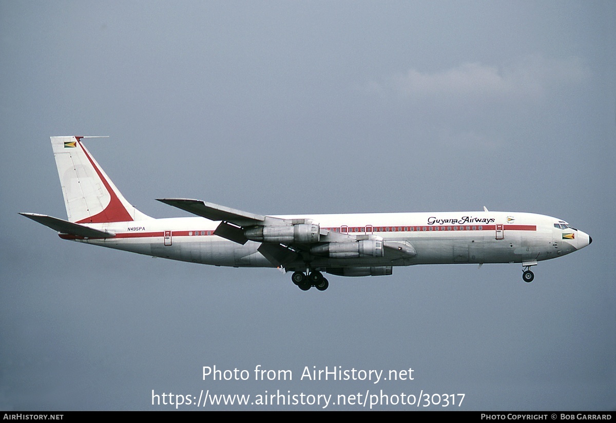 Aircraft Photo of N495PA | Boeing 707-321B | Guyana Airways | AirHistory.net #30317