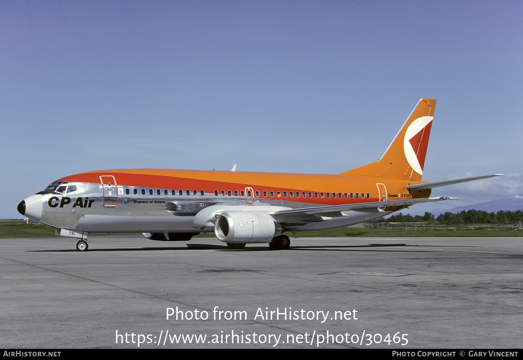 Aircraft Photo of C-FCPG | Boeing 737-317 | CP Air | AirHistory.net #30465