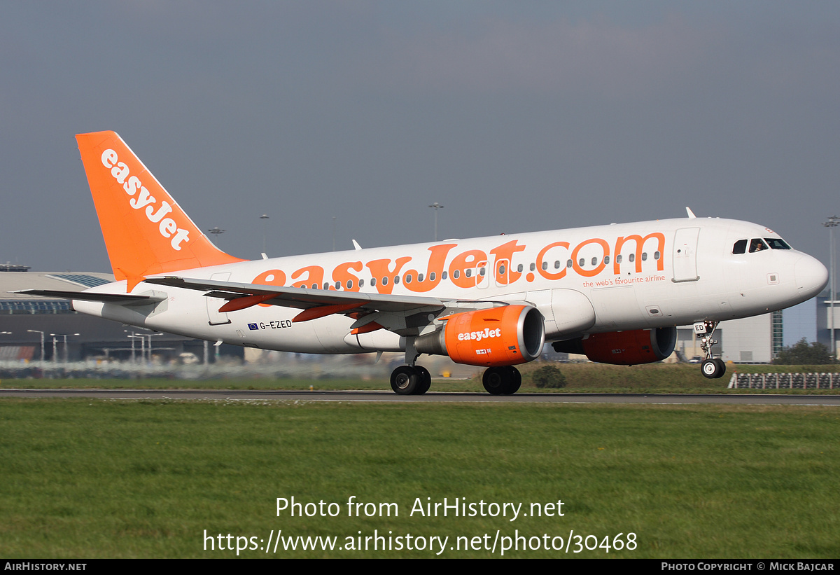 Aircraft Photo of G-EZED | Airbus A319-111 | EasyJet | AirHistory.net #30468