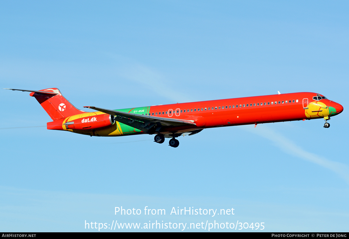 Aircraft Photo of OY-RUE | McDonnell Douglas MD-83 (DC-9-83) | Danish Air Transport - DAT | AirHistory.net #30495