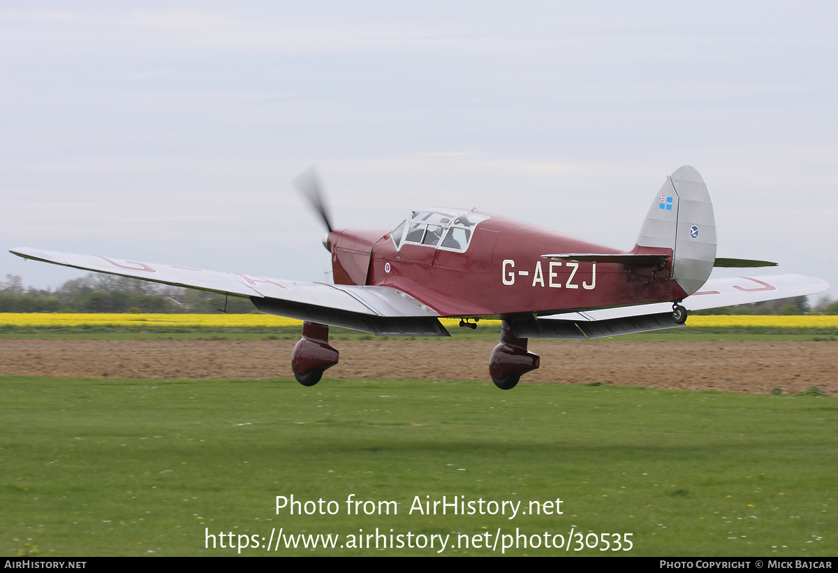 Aircraft Photo of G-AEZJ | Percival P.10 Vega Gull | AirHistory.net #30535