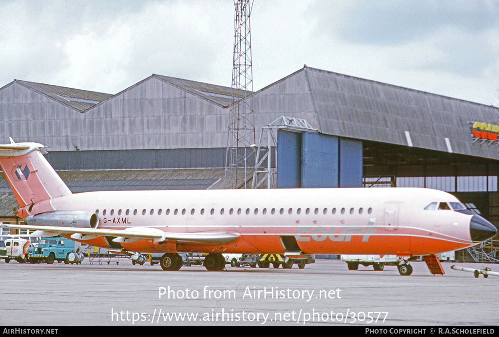 Aircraft Photo of G-AXML | BAC 111-518FG One-Eleven | Court Line | AirHistory.net #30577