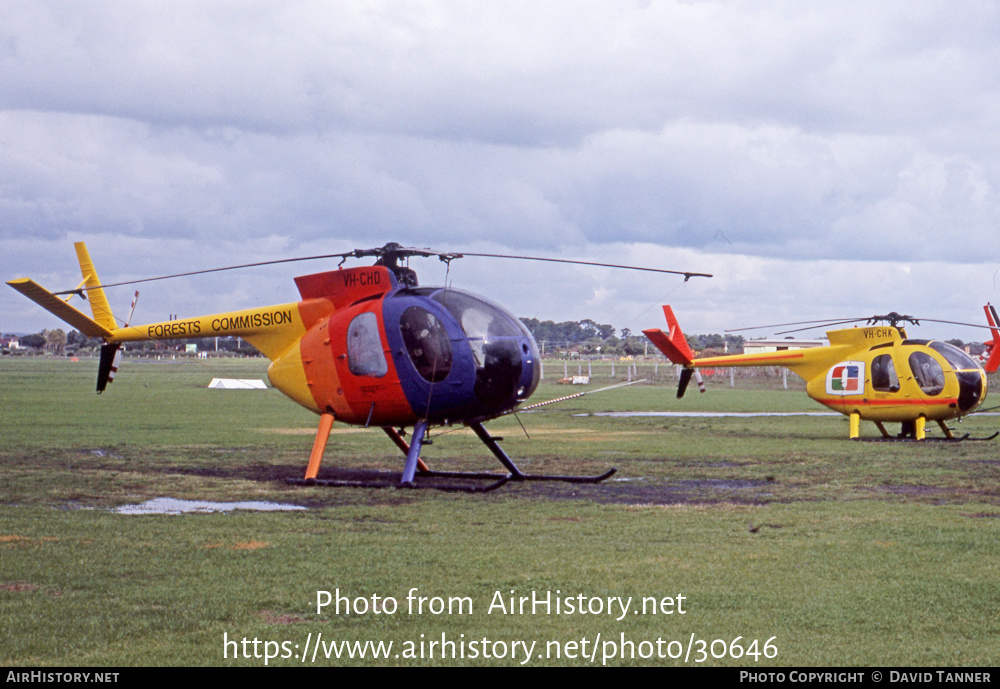 Aircraft Photo of VH-CHD | Hughes 500C (369HS) | Forests Commission | AirHistory.net #30646