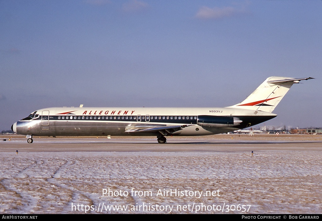 Aircraft Photo of N993VJ | McDonnell Douglas DC-9-31 | Allegheny Airlines | AirHistory.net #30657