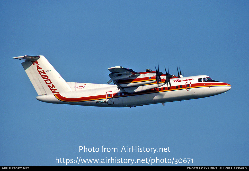 Aircraft Photo of N176RA | De Havilland Canada DHC-7-102 Dash 7 | Ransome Airlines | AirHistory.net #30671