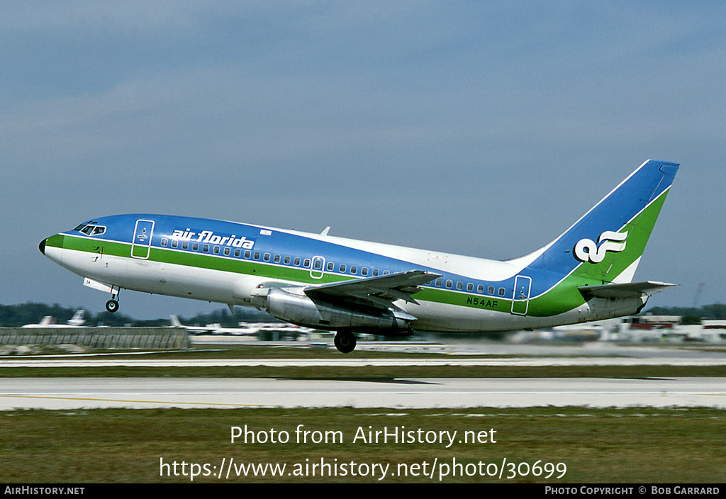 Aircraft Photo of N54AF | Boeing 737-2T4/Adv | Air Florida | AirHistory.net #30699